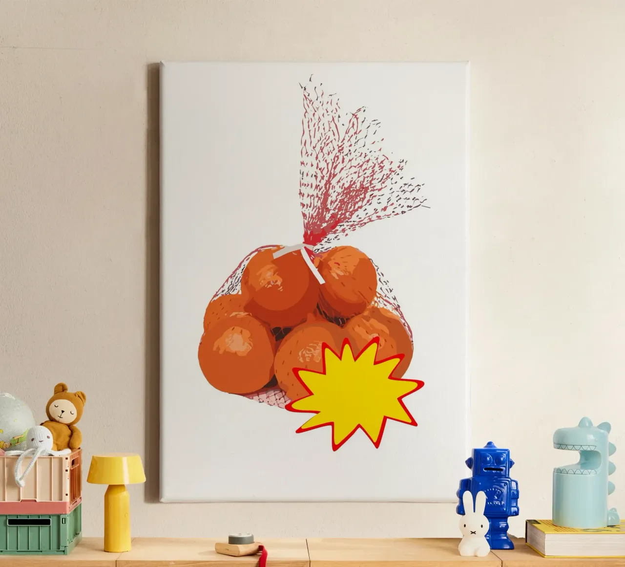 bundle of bright orange tela con Cornice a cassetta da ramosashop