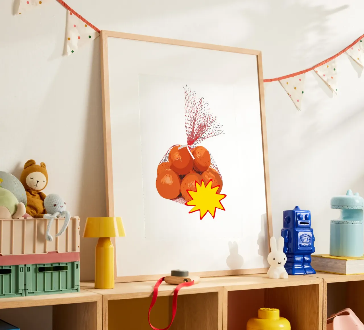bundle of bright orange poster da ramosashop