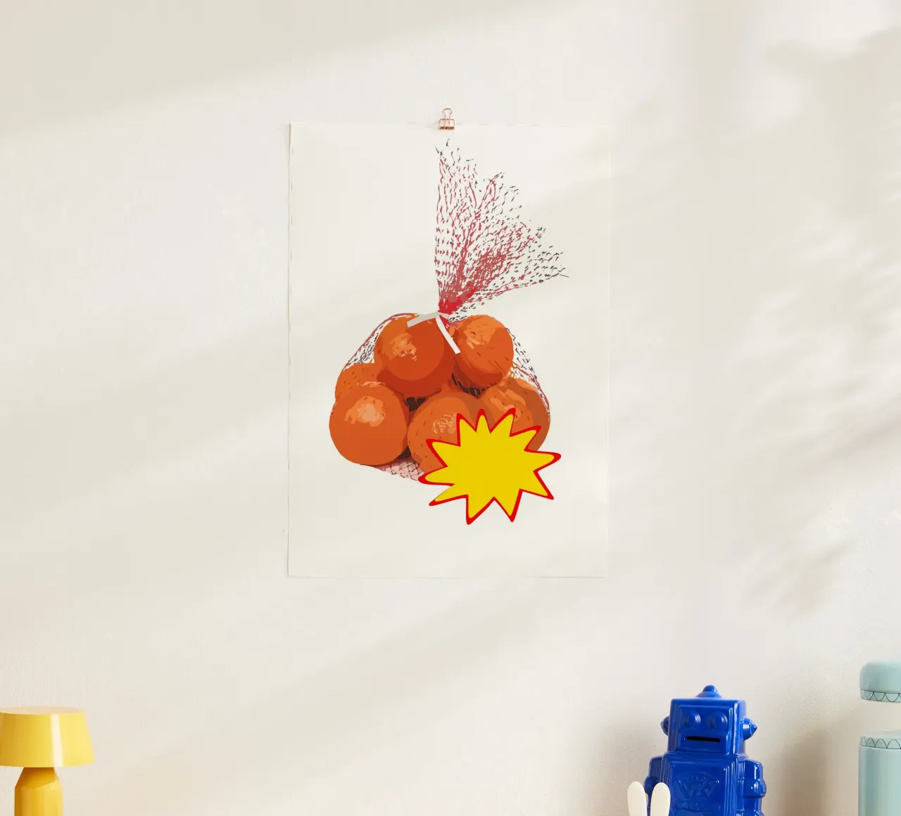 bundle of bright orange poster da ramosashop