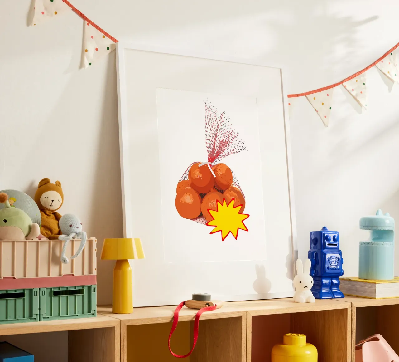 bundle of bright orange poster da ramosashop