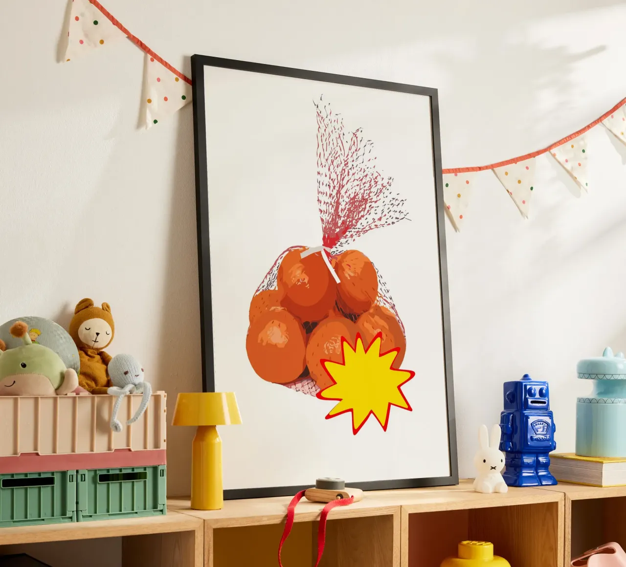 bundle of bright orange poster da ramosashop