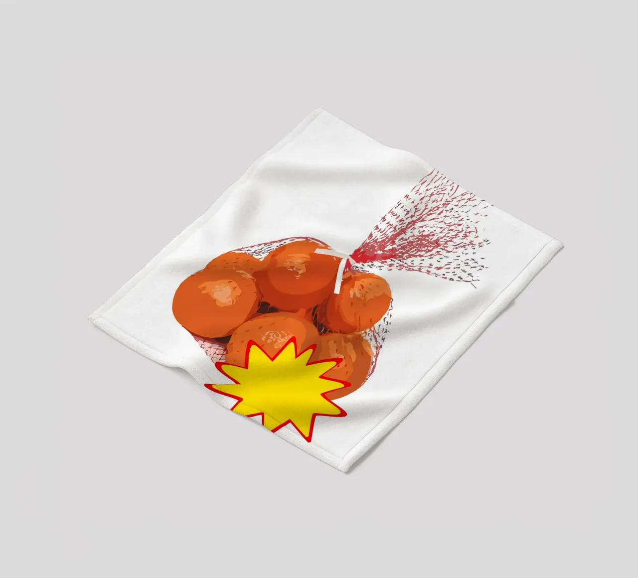 bundle of bright orange coperta in pile da ramosashop