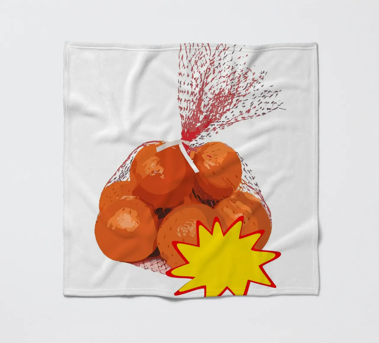 bundle of bright orange coperta in pile da ramosashop