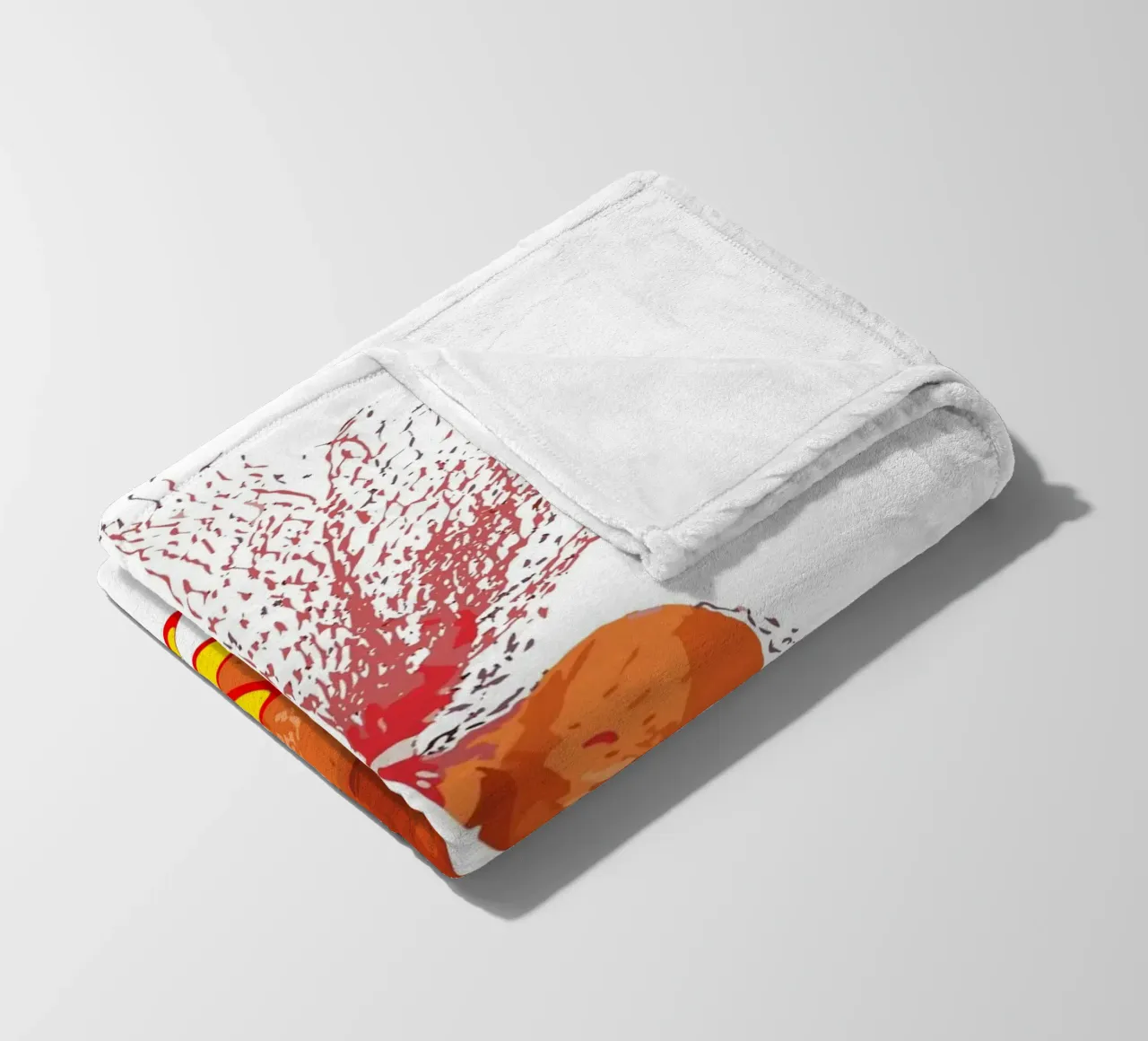 bundle of bright orange coperta in pile da ramosashop
