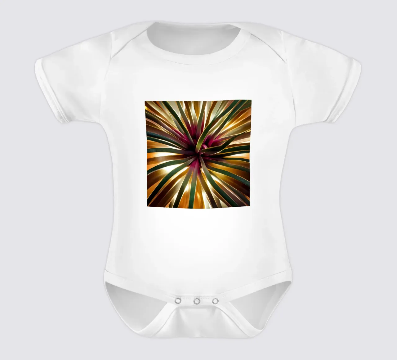Macro fiore di pandano body neonato maniche corte da Bold Blooms
