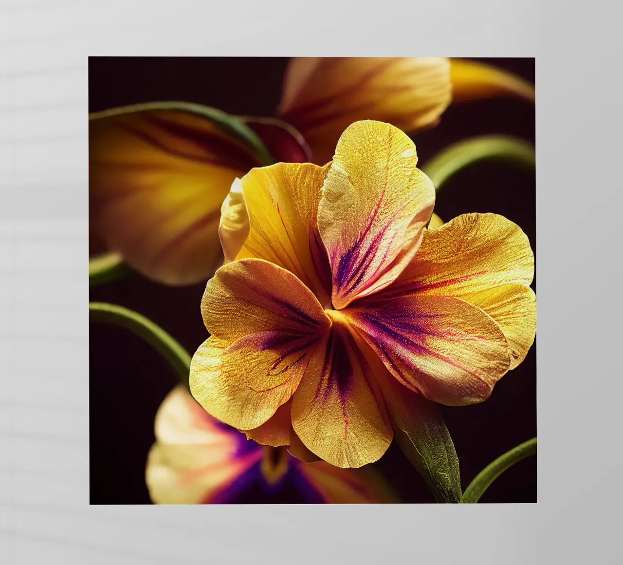 Macro fiore di viola del pensiero pellicola backlit da Bold Blooms