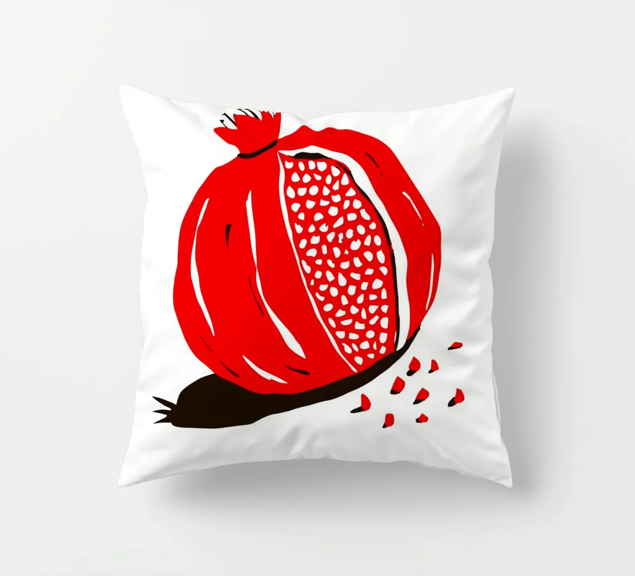 red pomegranate cuscino da ramosashop