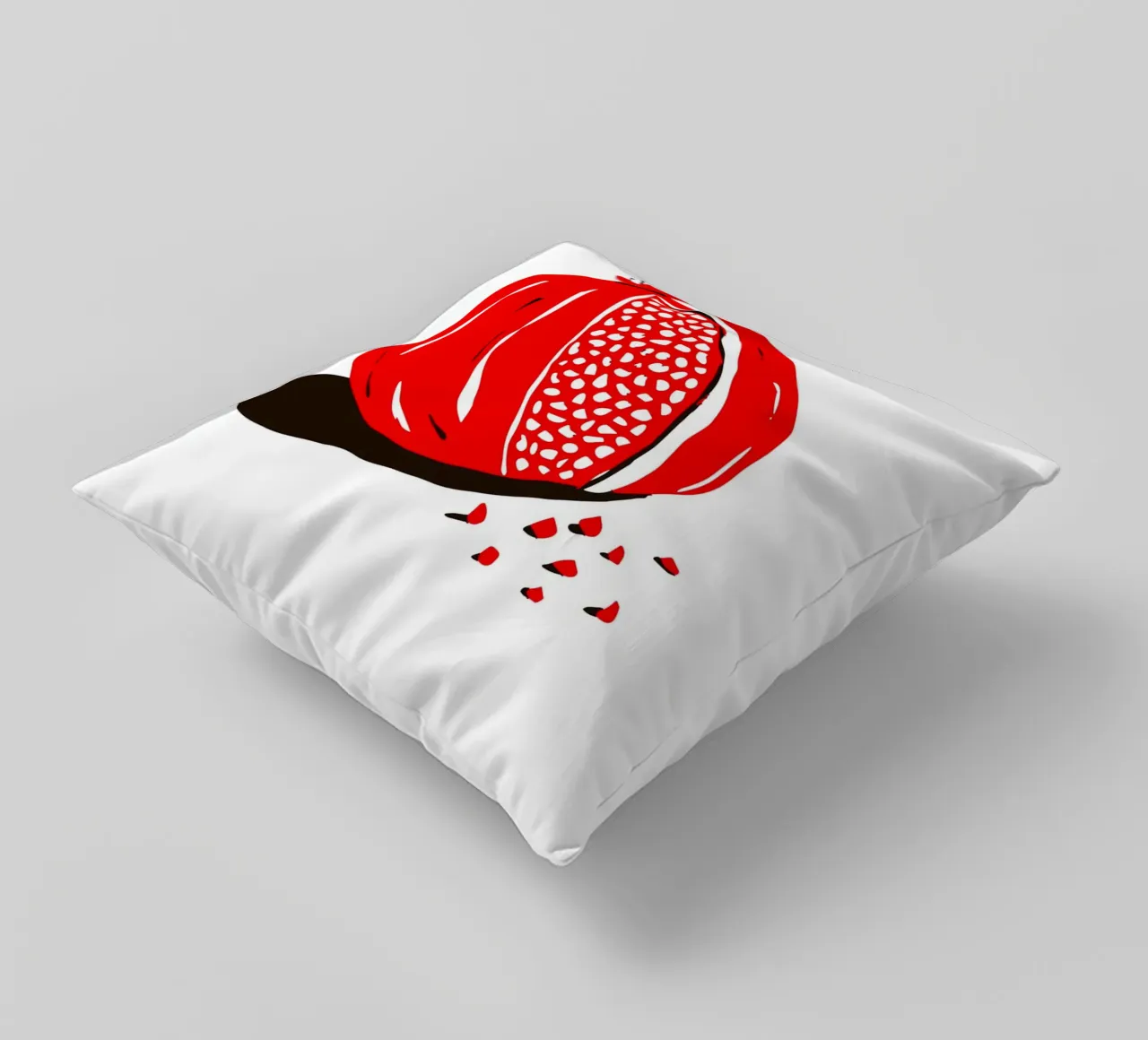 red pomegranate cuscino da ramosashop