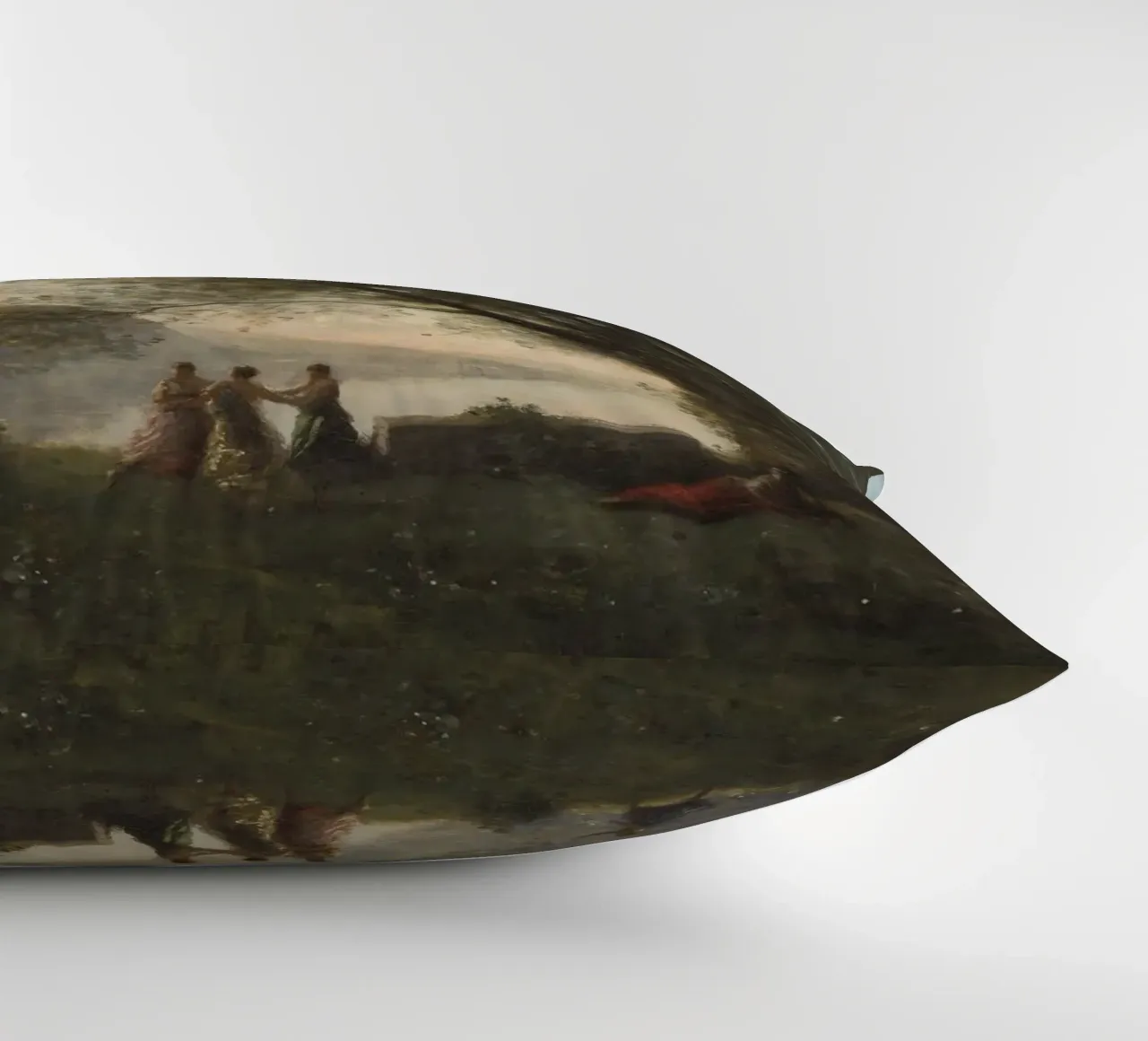 Danza sotto gli alberi ai bordi del lago cuscino da Timeless Artworks