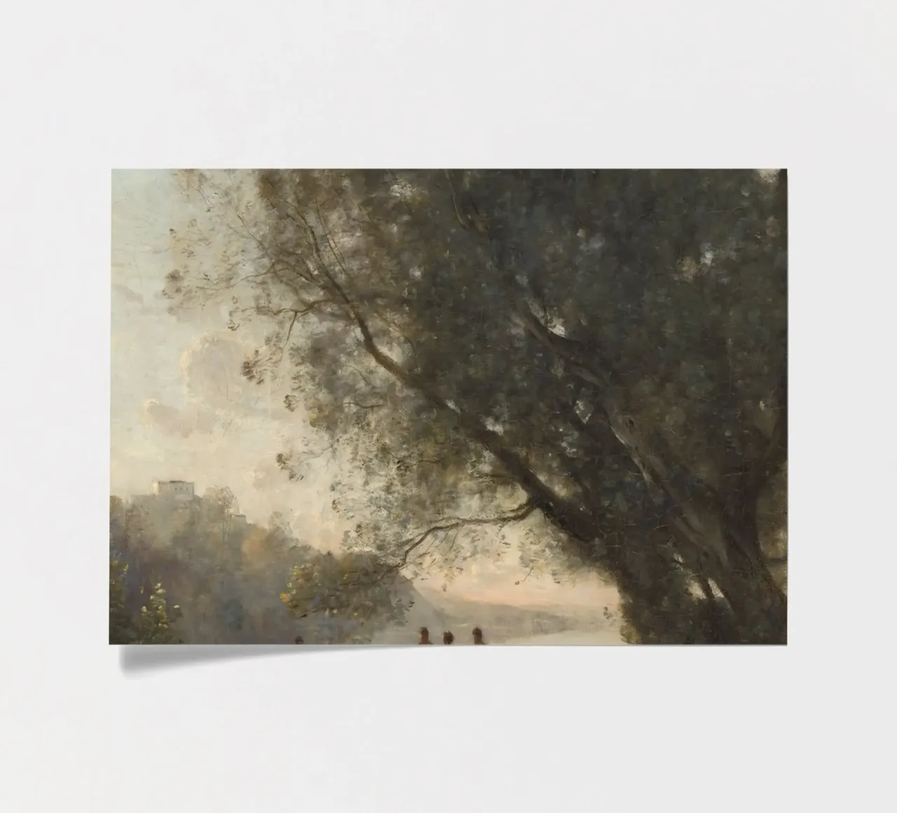 Tanz unter den Bäumen am Rande des Sees Stickerbogen von Timeless Artworks