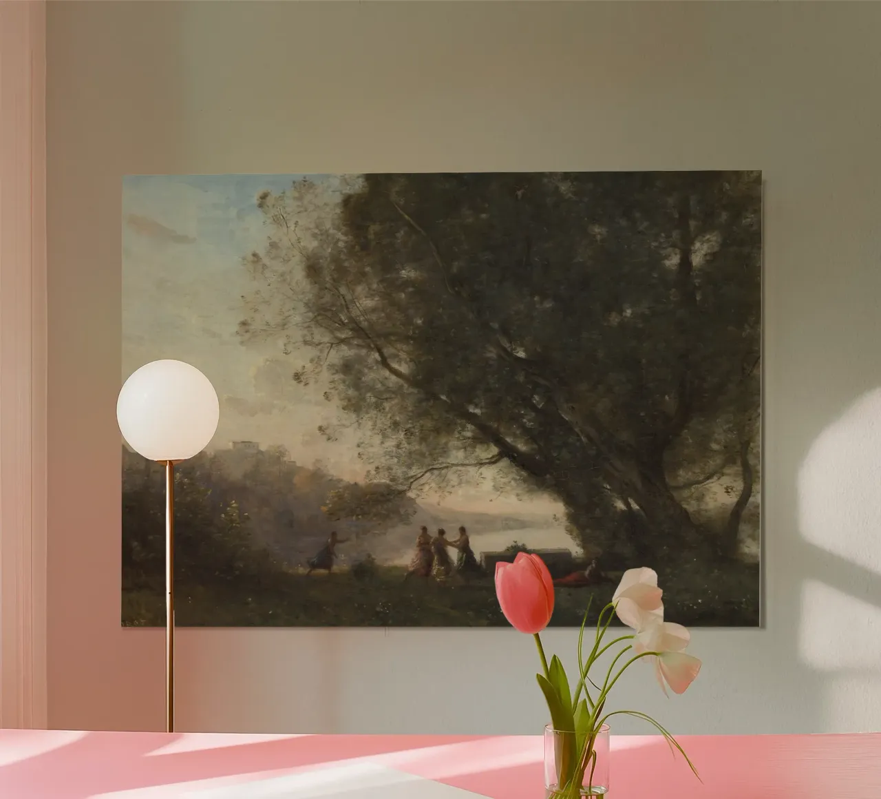 Tanz unter den Bäumen am Rande des Sees Hahnemühle von Timeless Artworks