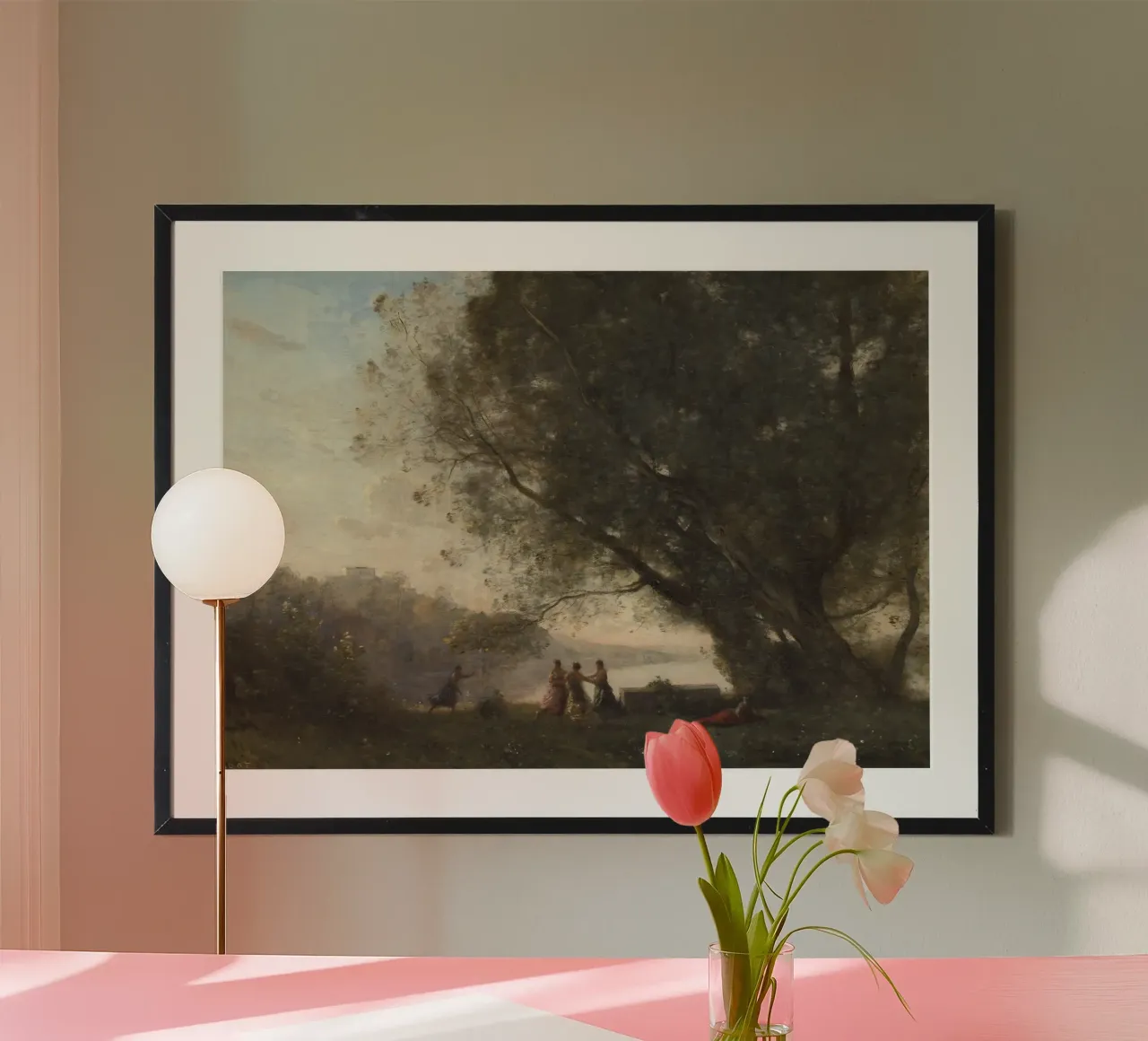 Tanz unter den Bäumen am Rande des Sees Hahnemühle von Timeless Artworks