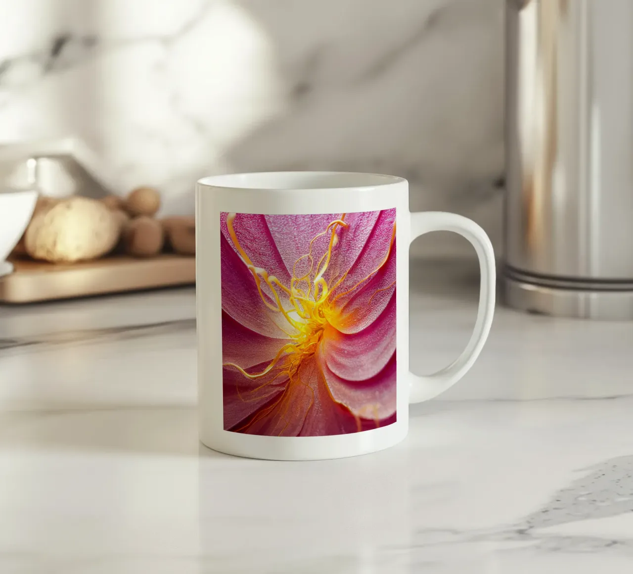 Macro fiore di pervinca tazza in ceramica da Bold Blooms