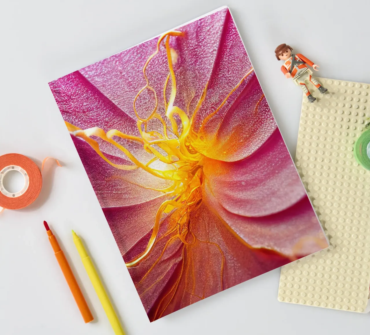 Macro Periwinkle Flower notebook by Bold Blooms