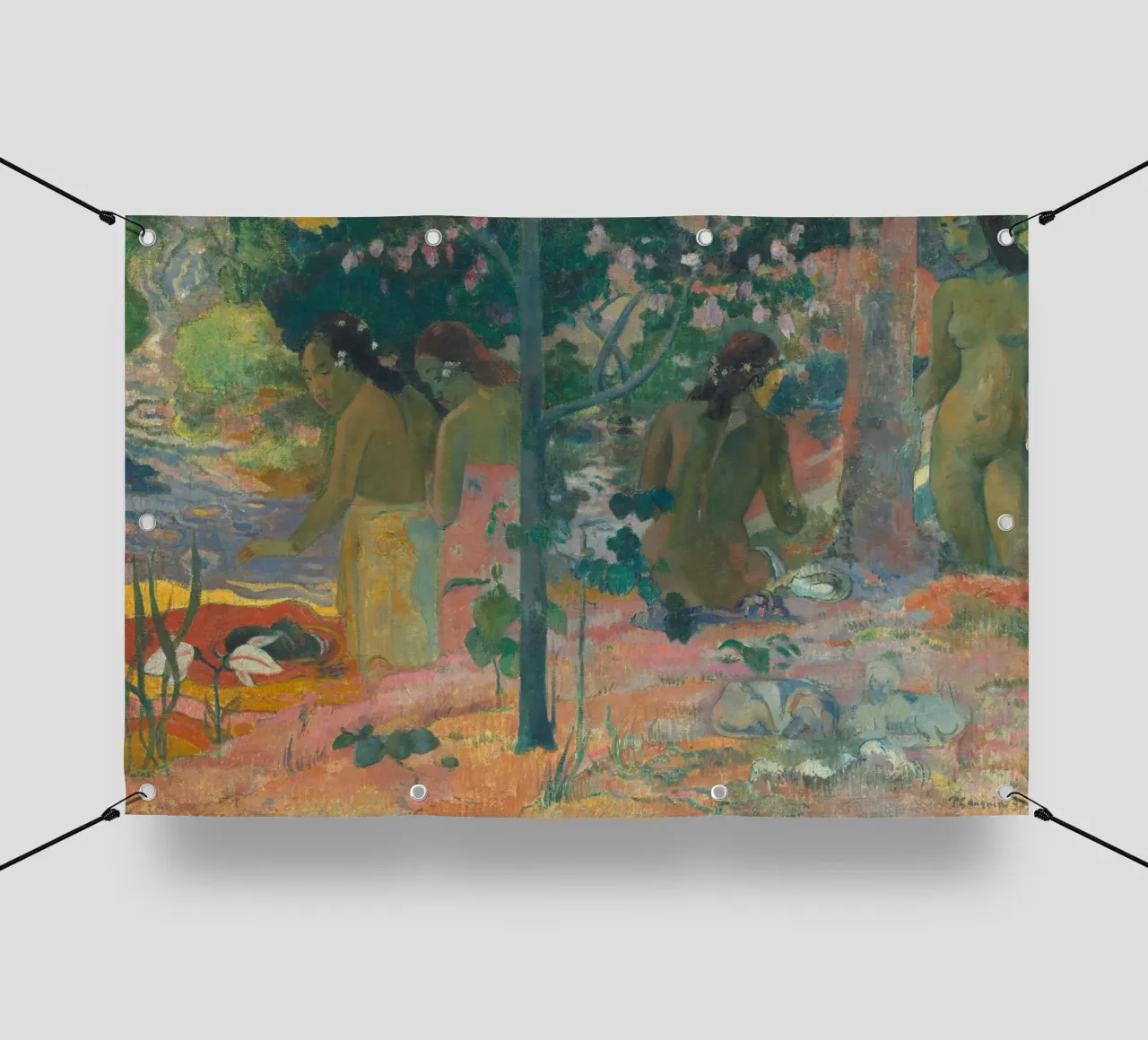 Paul Gauguin - Le bagnanti telo in pvc da Timeless Artworks