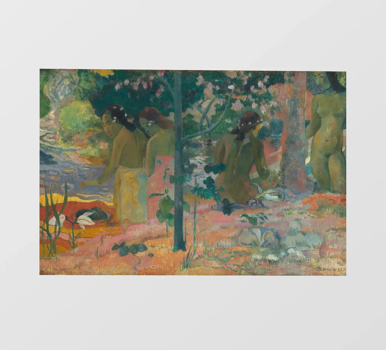 Paul Gauguin - Le bagnanti telo in pvc da Timeless Artworks
