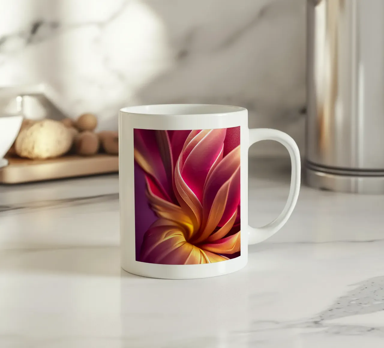 Macro fiore di plumeria tazza in ceramica da Bold Blooms