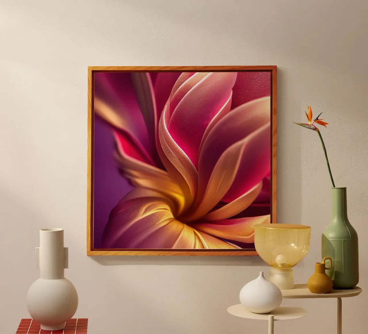Macro fiore di plumeria plexiglass da Bold Blooms