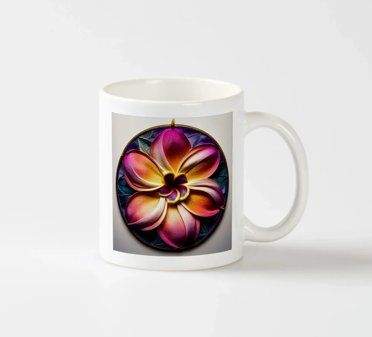 Macro fiore di plumeria tazza in ceramica da Bold Blooms