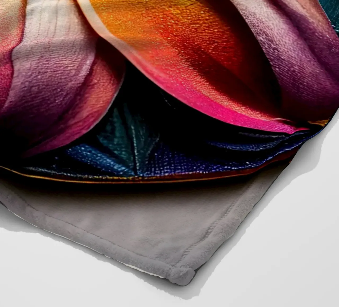 Macro fiore di plumeria coperta in pile da Bold Blooms