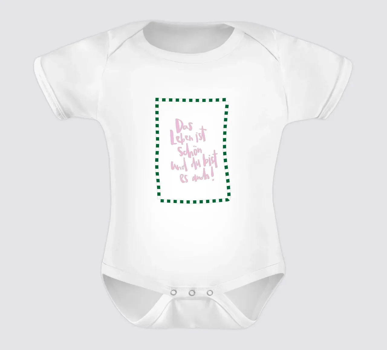 Schönes Leben short-sleeve baby romper by Brushmeetspaper
