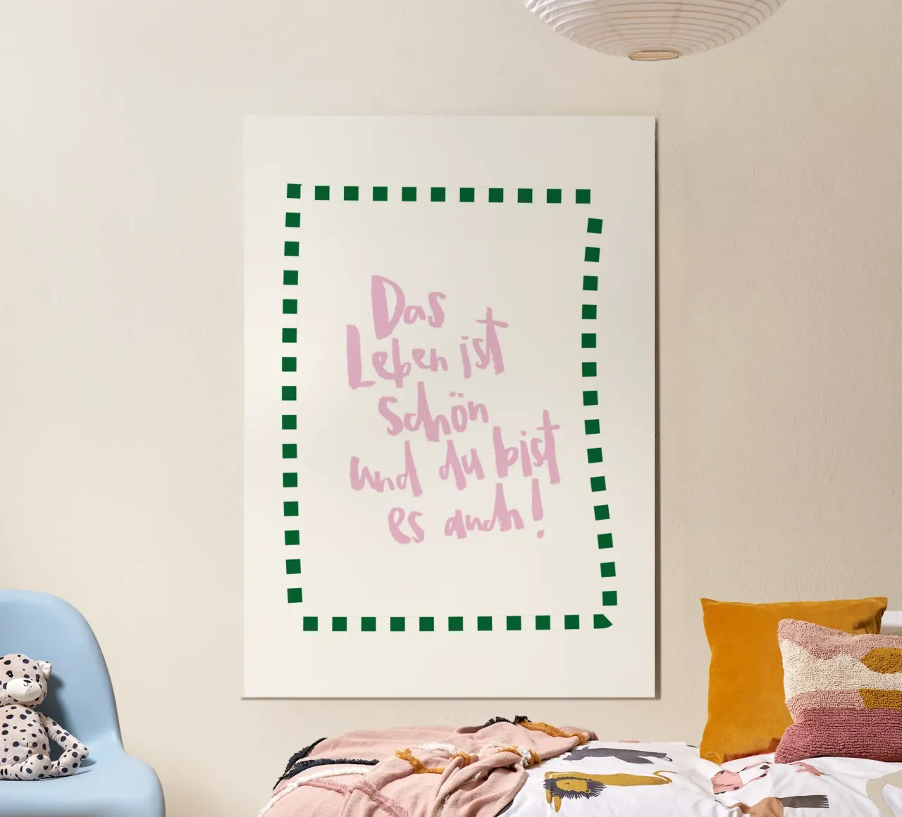 Schönes Leben poster con telaio in legno da Brushmeetspaper
