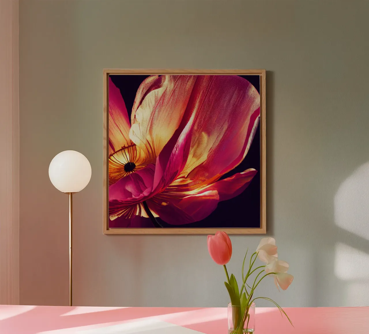 Macro fiore di papavero alluminio dibond da Bold Blooms