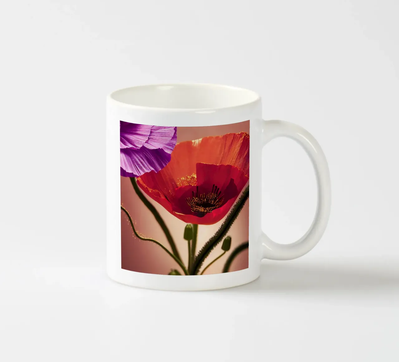 Macro fiore di papavero tazza in ceramica da Bold Blooms