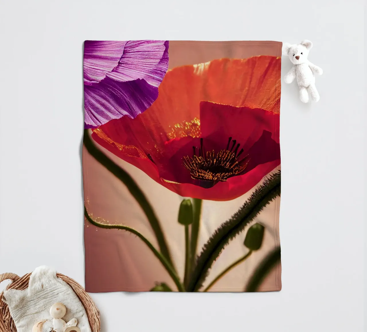Macro fiore di papavero coperta in pile da Bold Blooms