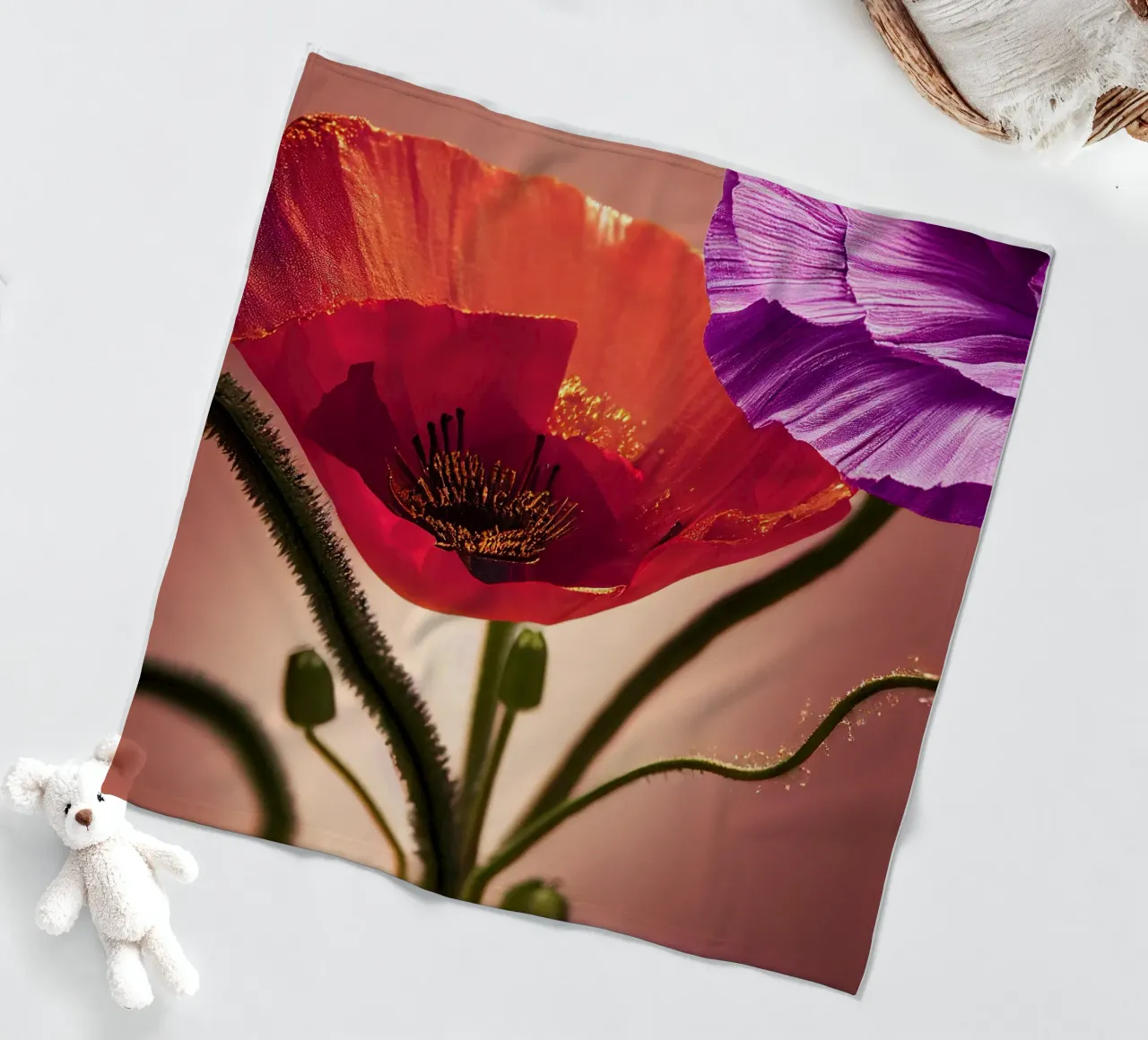 Macro fiore di papavero coperta in pile da Bold Blooms