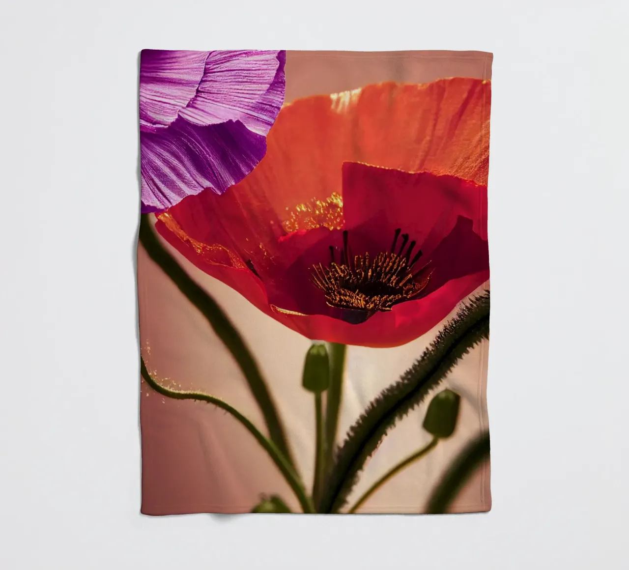 Macro fiore di papavero coperta in pile da Bold Blooms