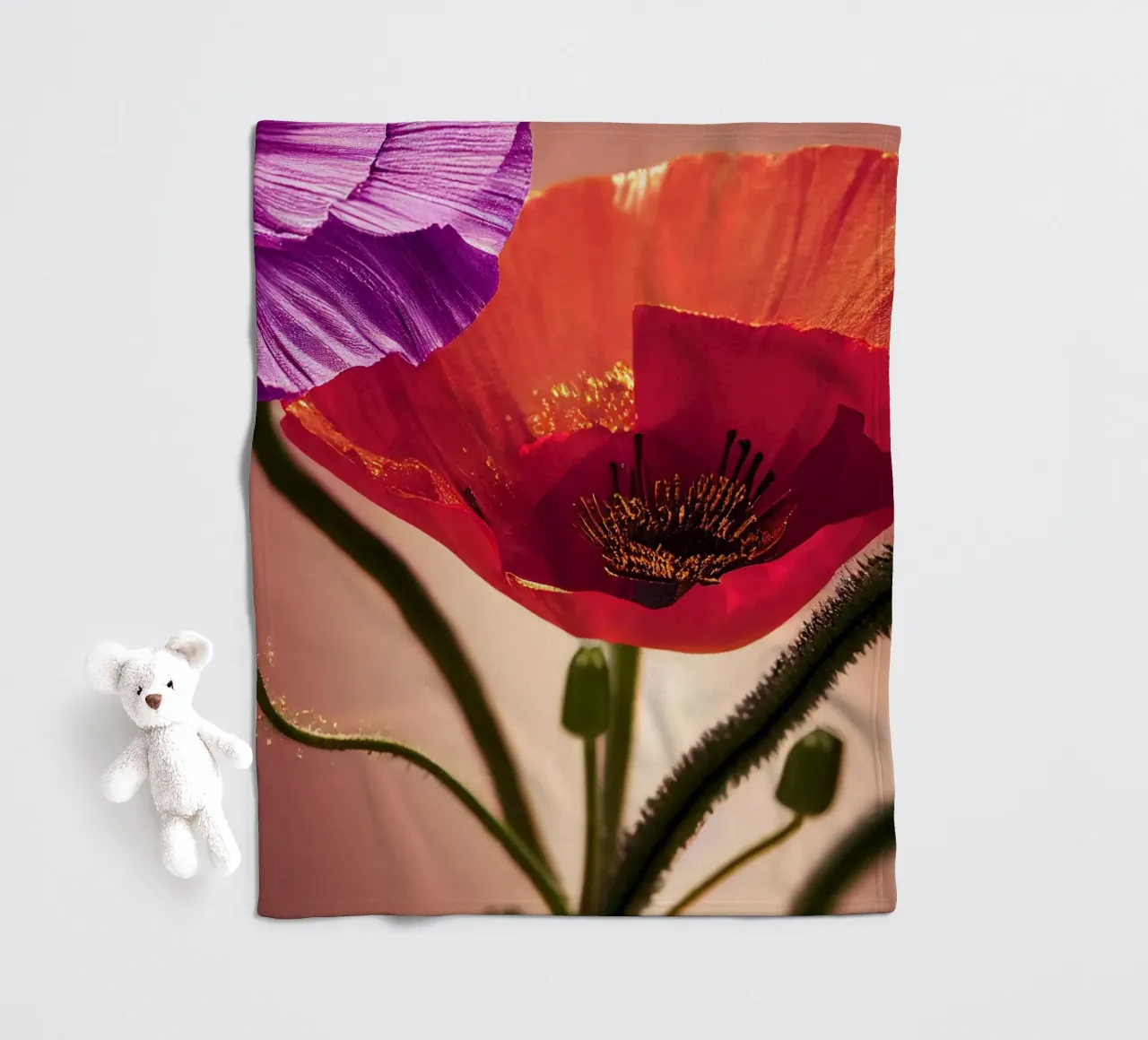 Macro fiore di papavero coperta in pile da Bold Blooms