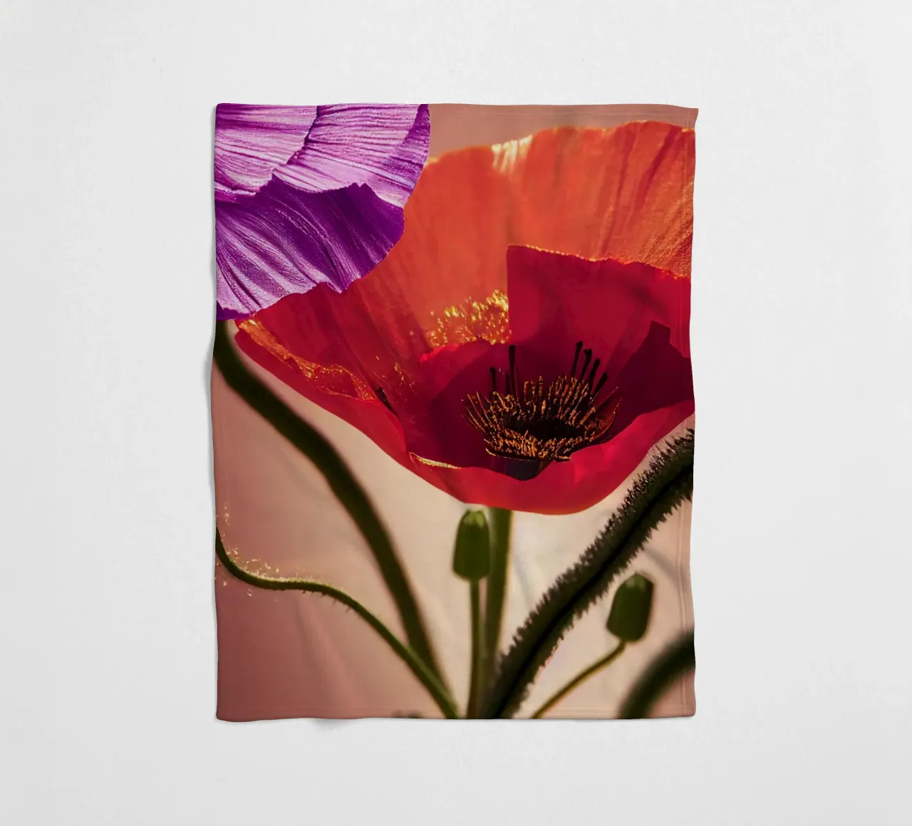 Macro fiore di papavero coperta in pile da Bold Blooms