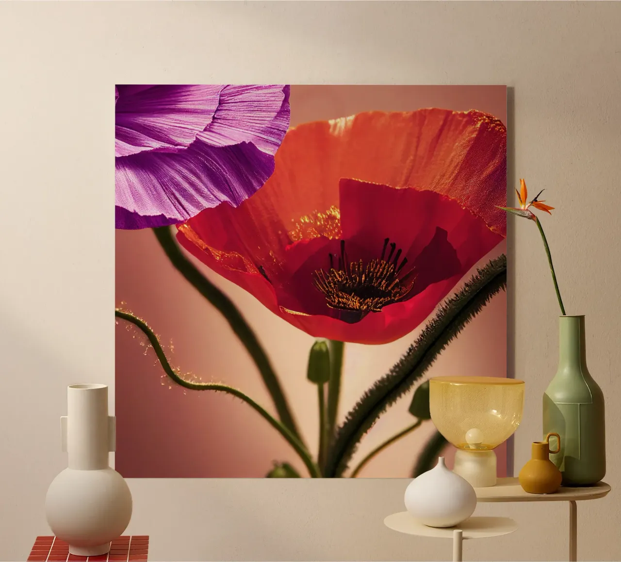 Macro fiore di papavero plexiglass da Bold Blooms