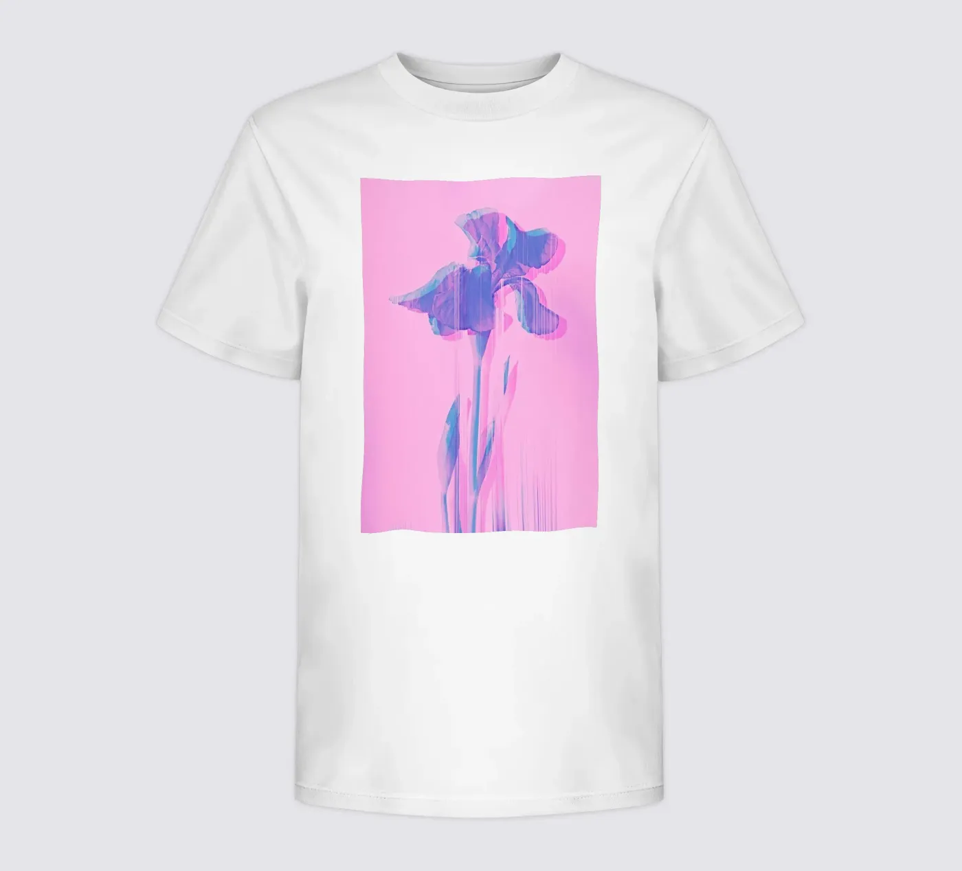Glitcherd Iris on Pink t-shirt bambini da cafelab