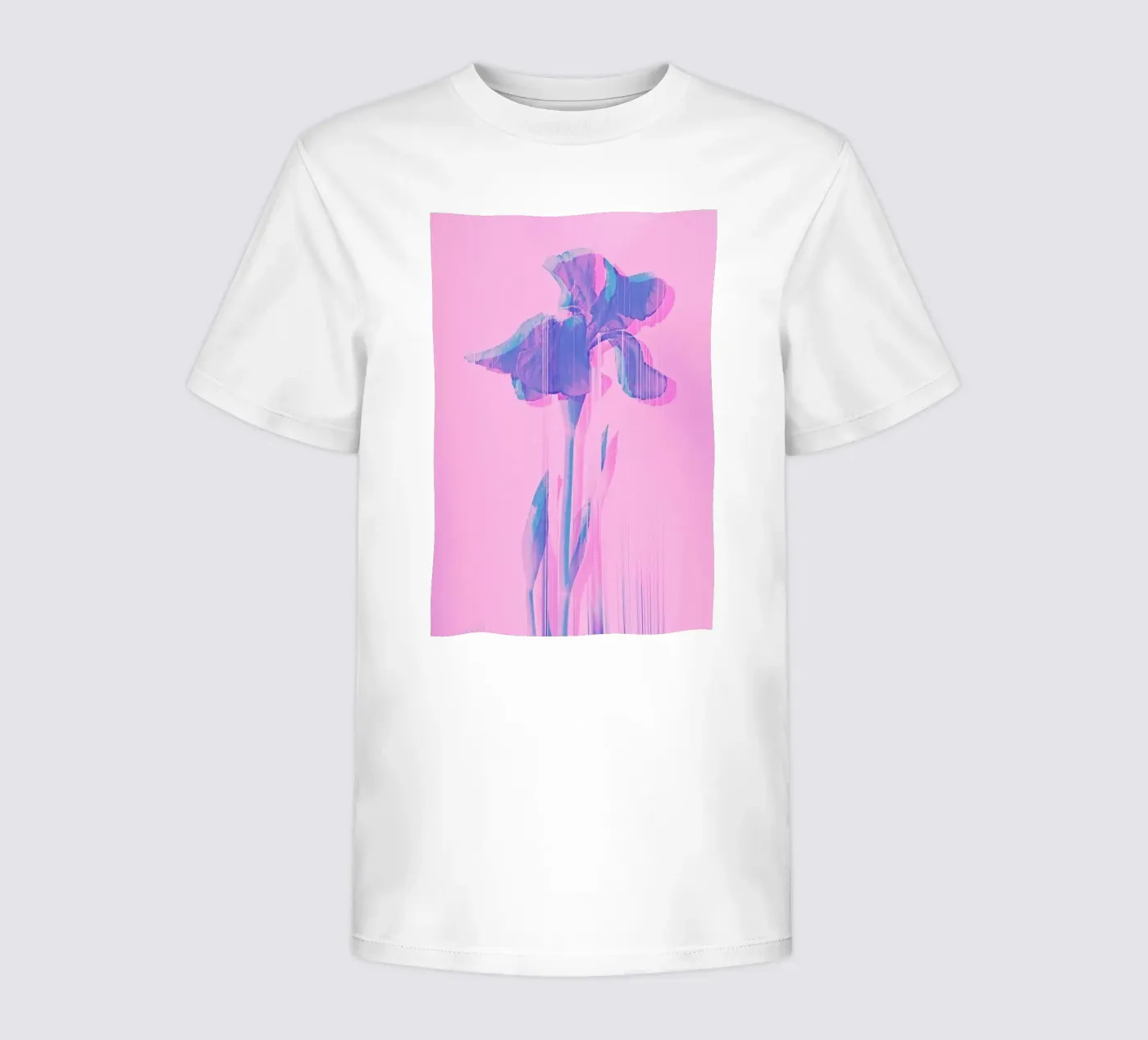 Glitcherd Iris on Pink t-shirt bambini da cafelab