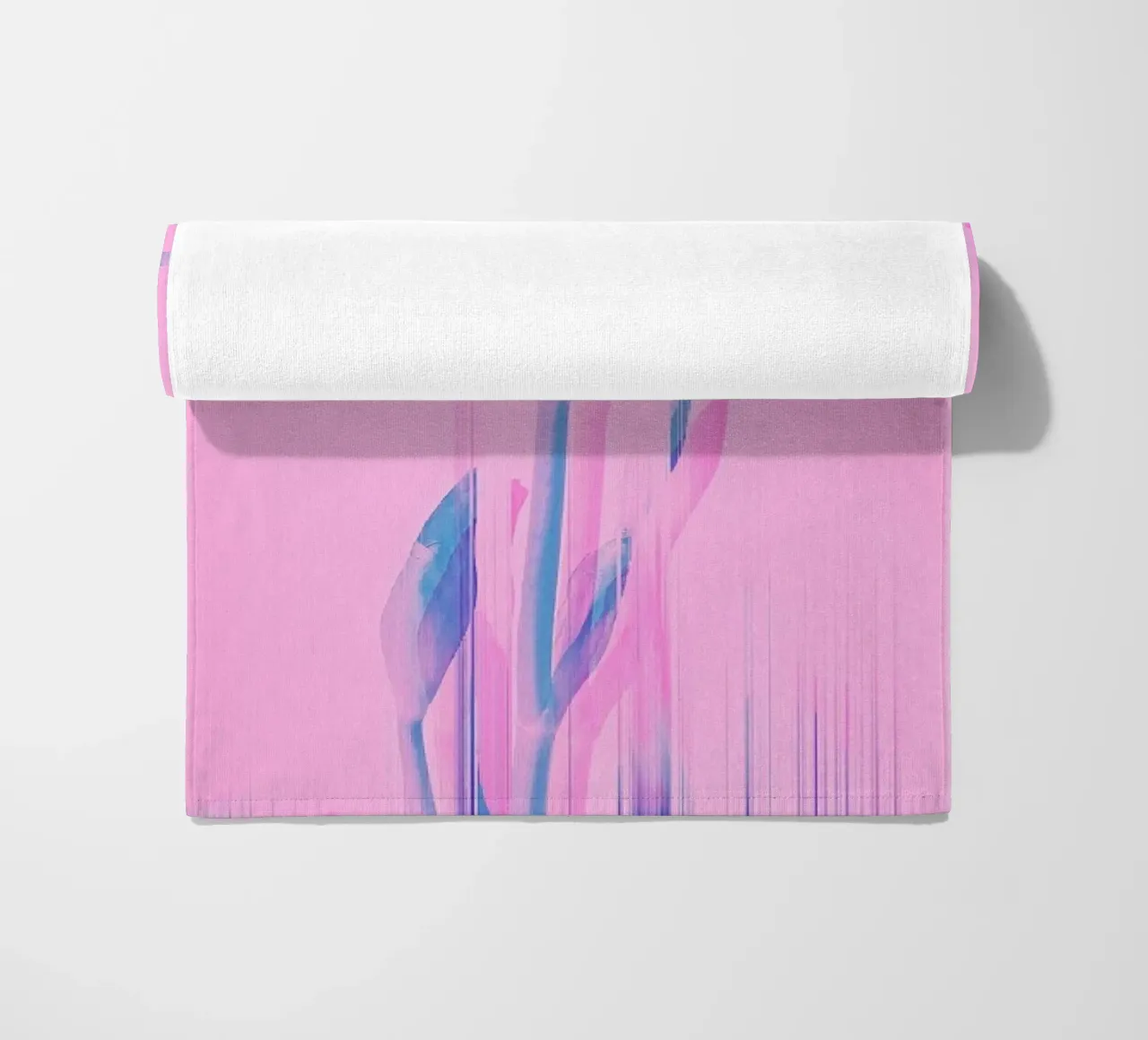 Glitcherd Iris on Pink telo mare da cafelab