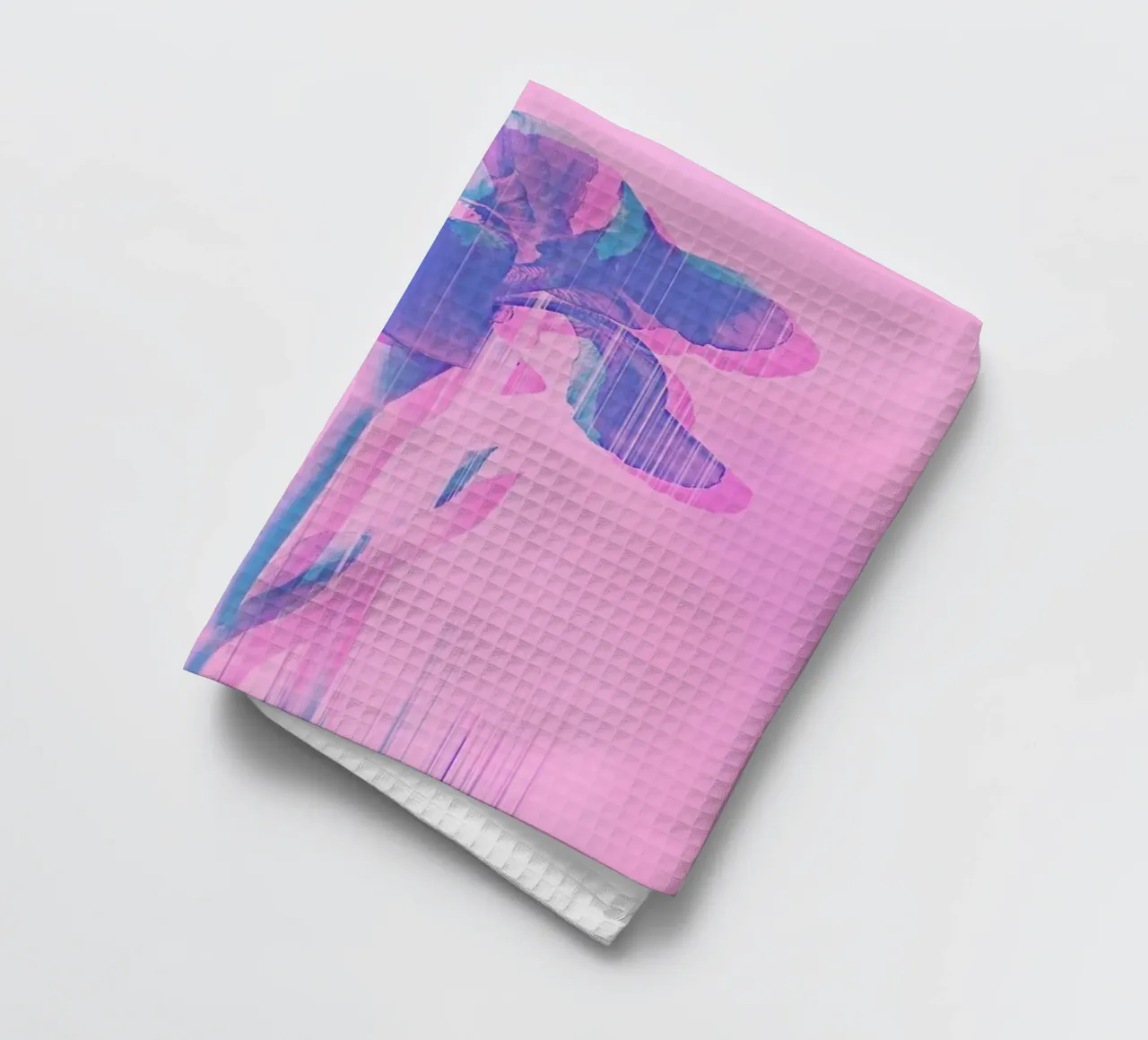 Glitcherd Iris on Pink canovaccio da cucina da cafelab