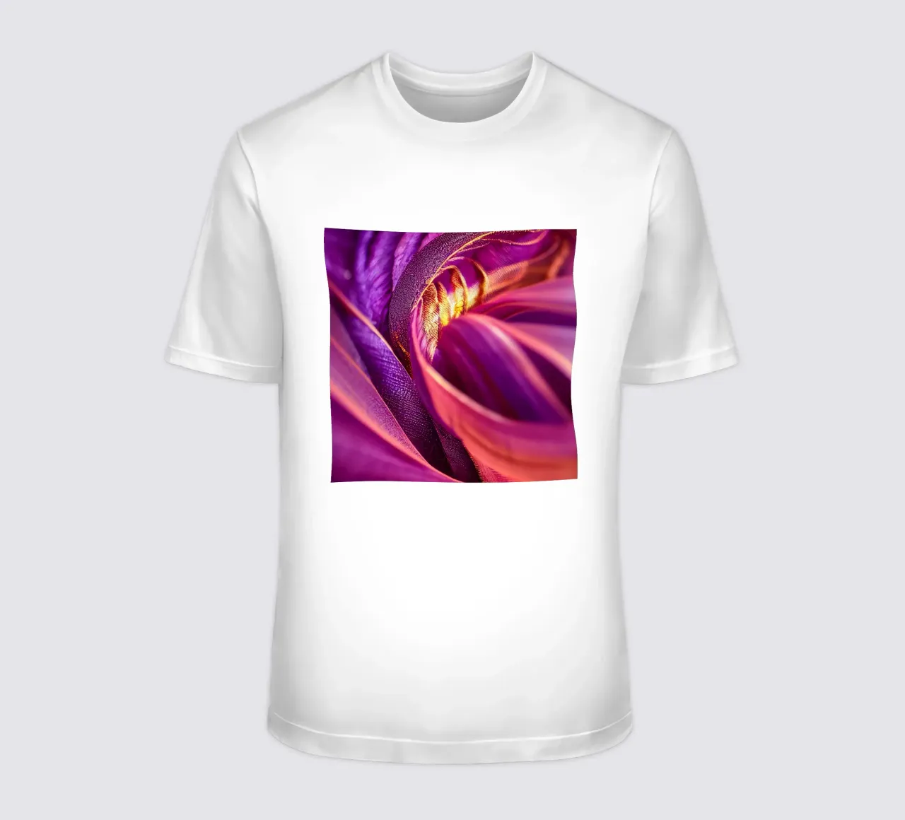Macro Passiflora viola t-shirt da Bold Blooms
