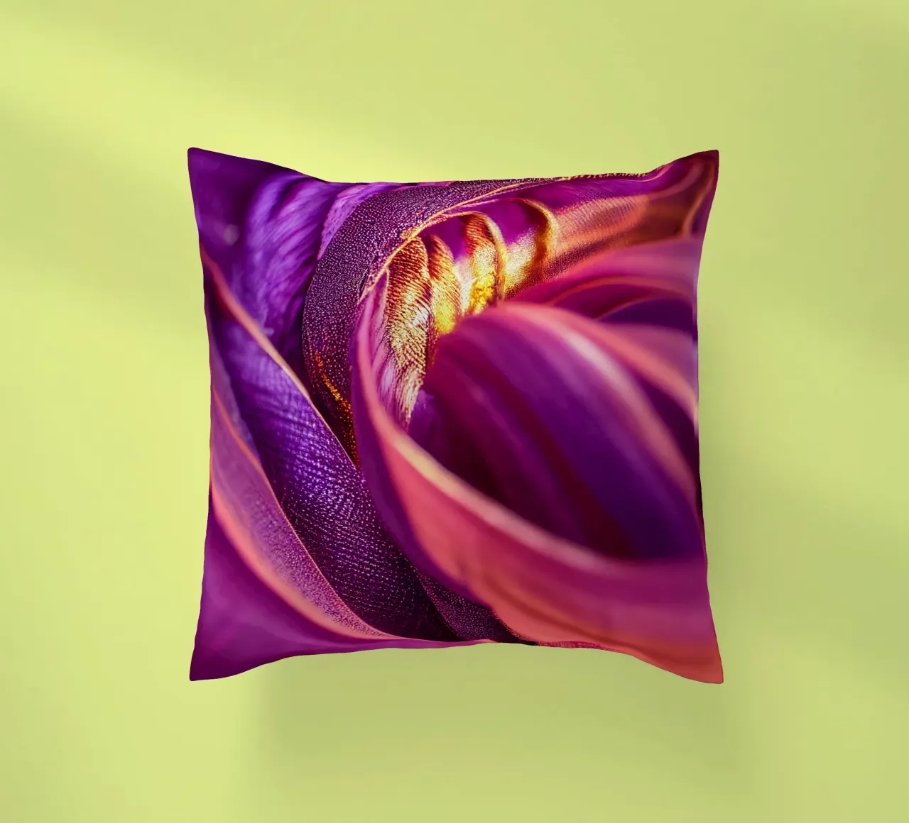 Macro Passiflora viola cuscino da Bold Blooms