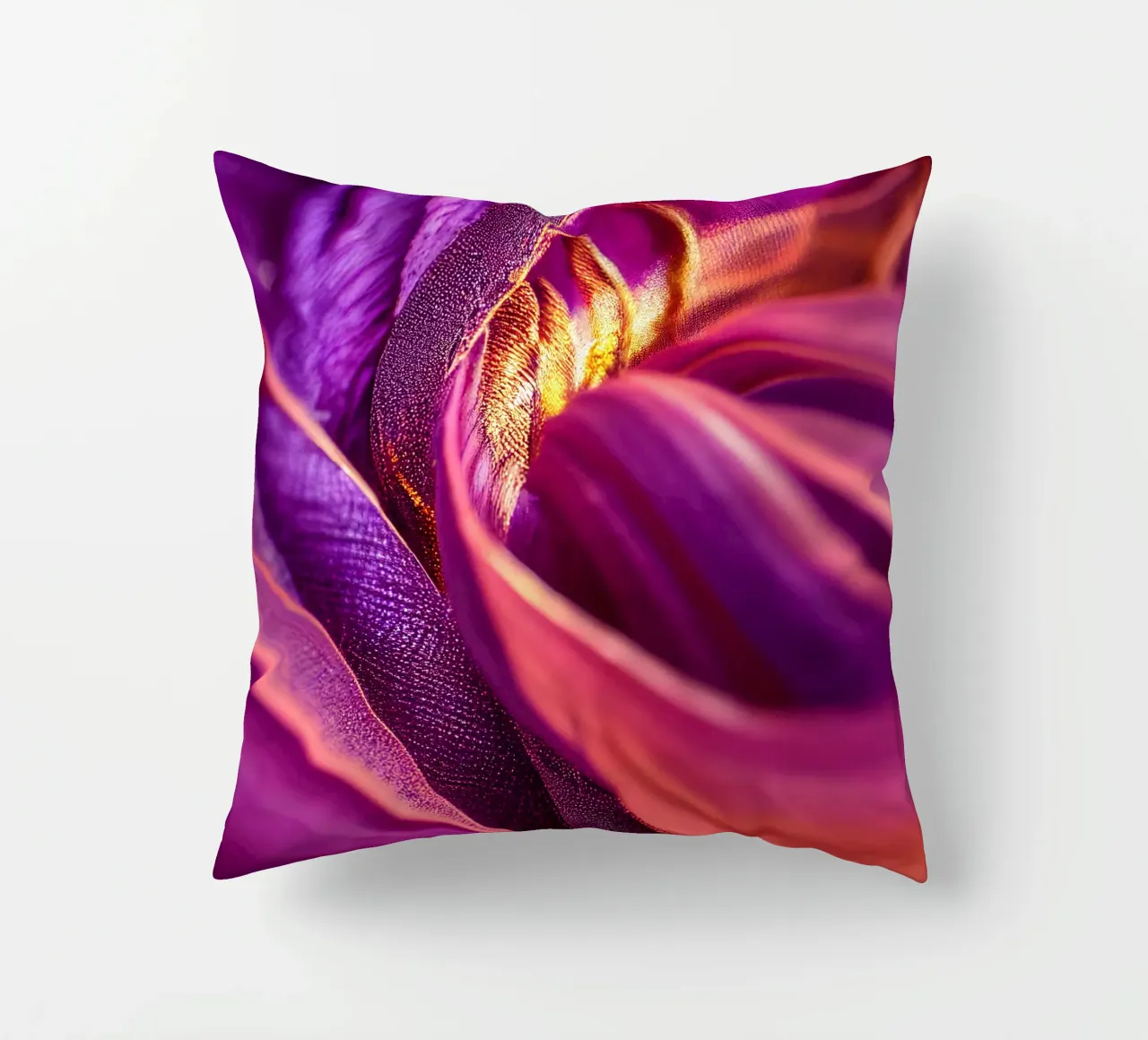 Macro Passiflora viola cuscino da Bold Blooms