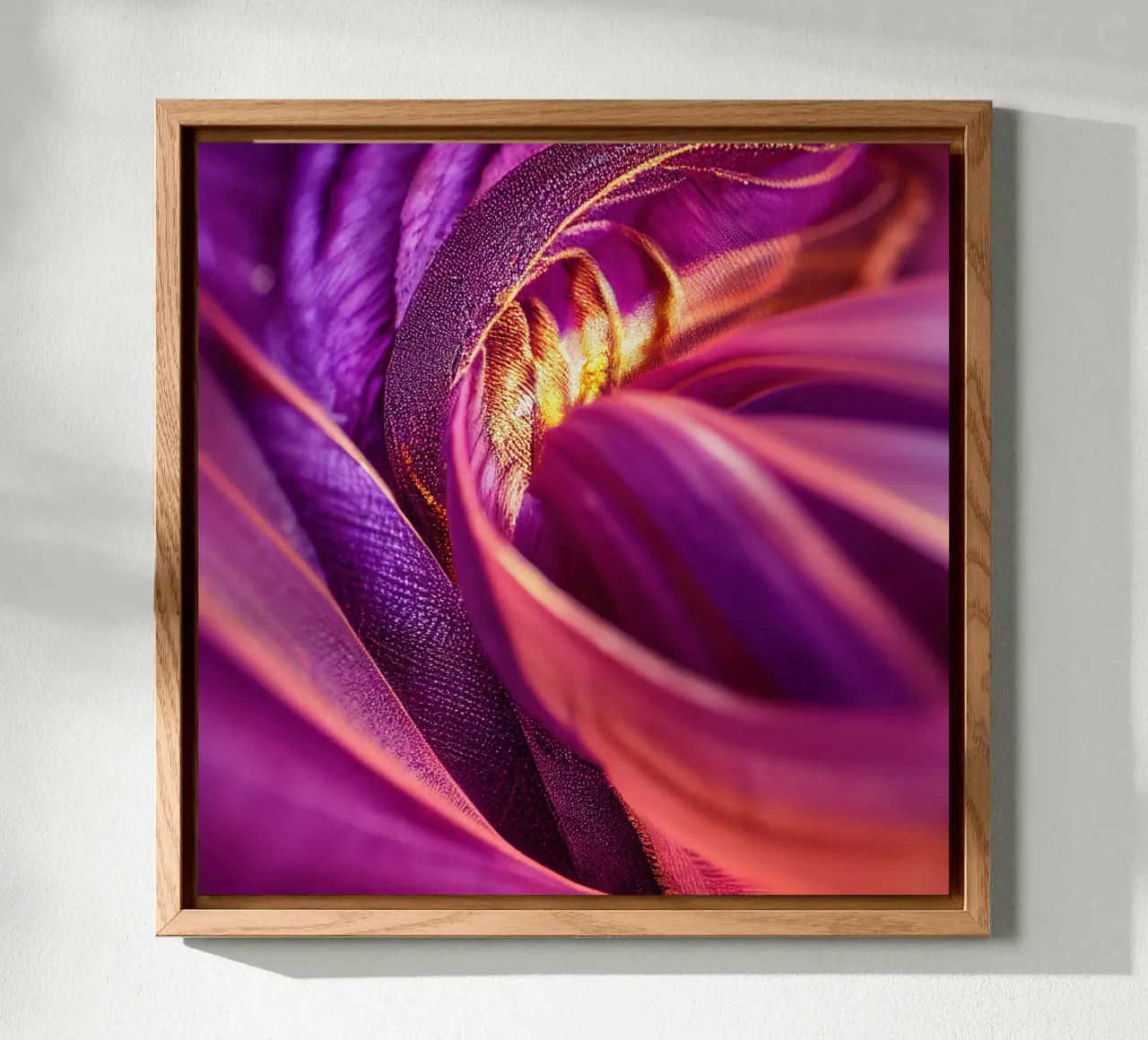 Macro Passiflora viola alluminio dibond da Bold Blooms