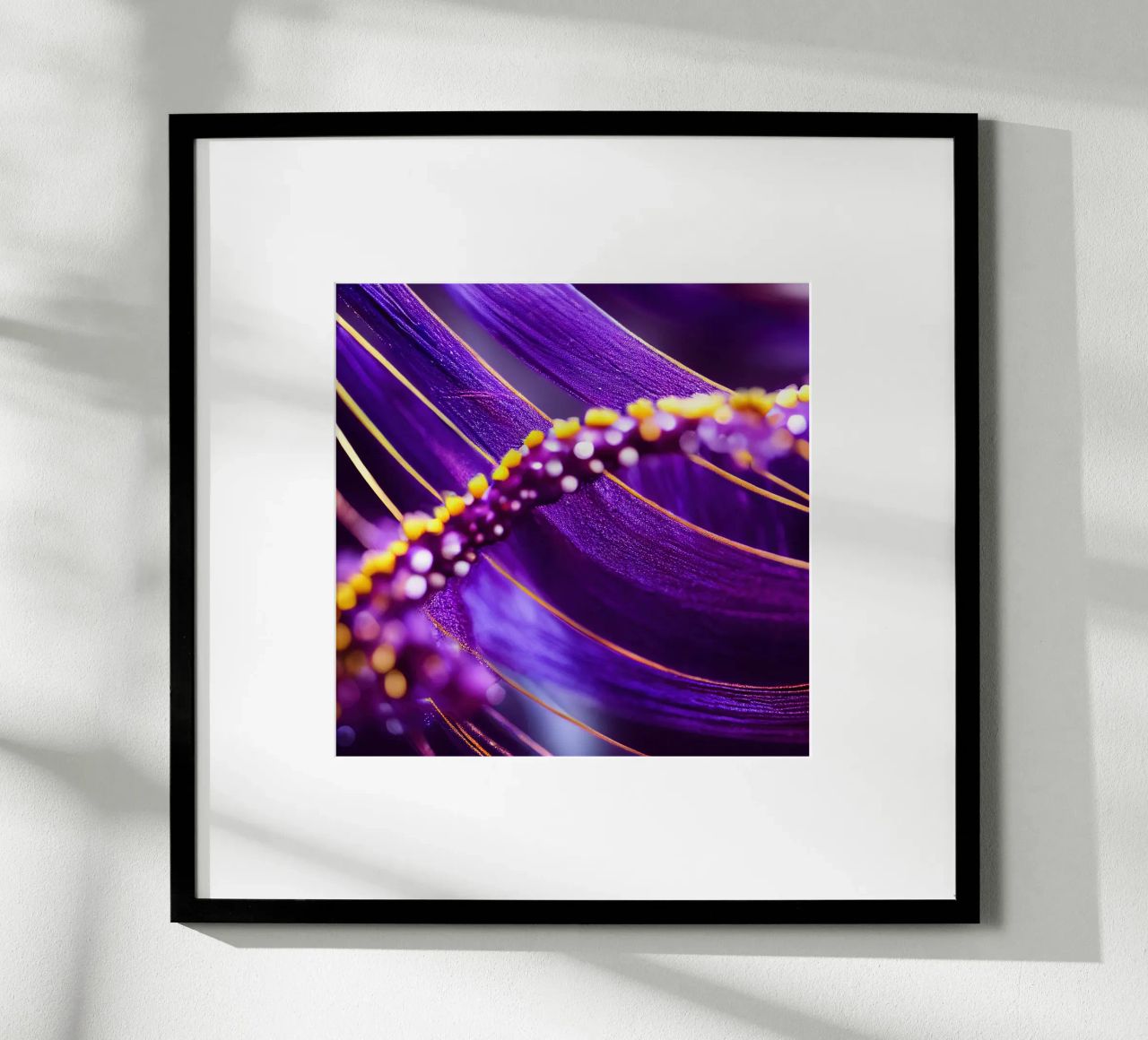 Macro paarse passiebloem poster van Bold Blooms