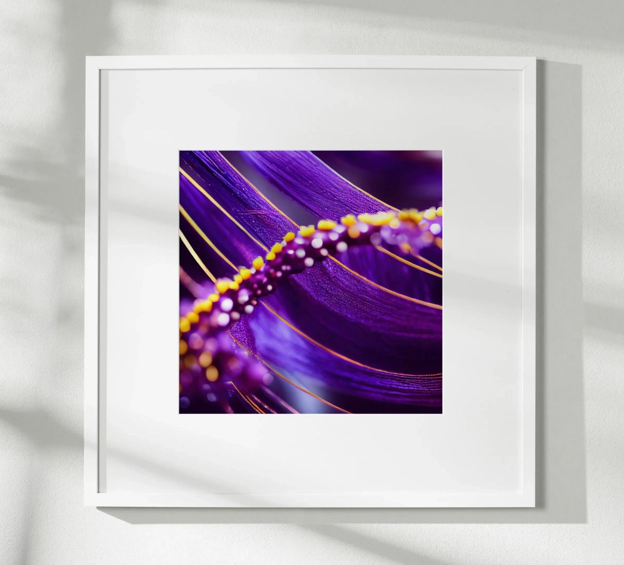 Macro paarse passiebloem poster van Bold Blooms