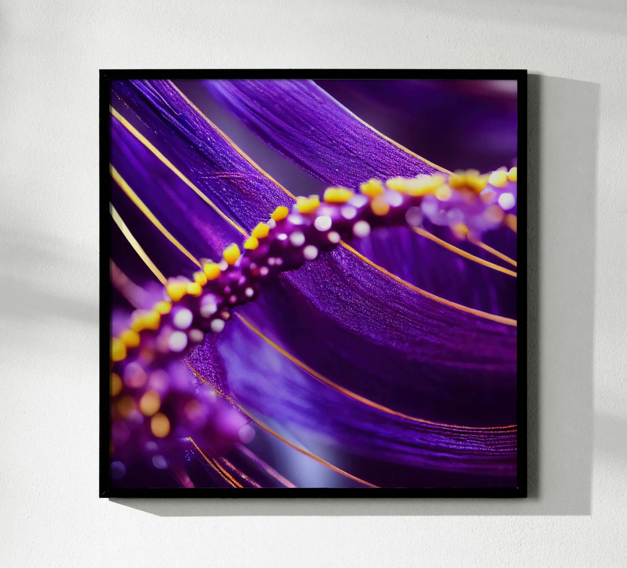 Macro paarse passiebloem poster van Bold Blooms