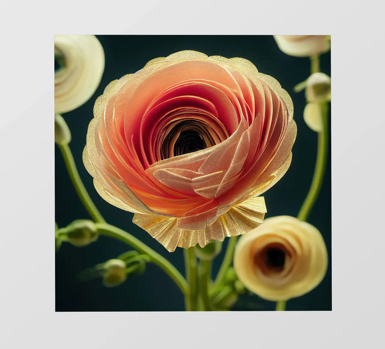 Macro fiore di ranuncolo pellicola backlit da Bold Blooms