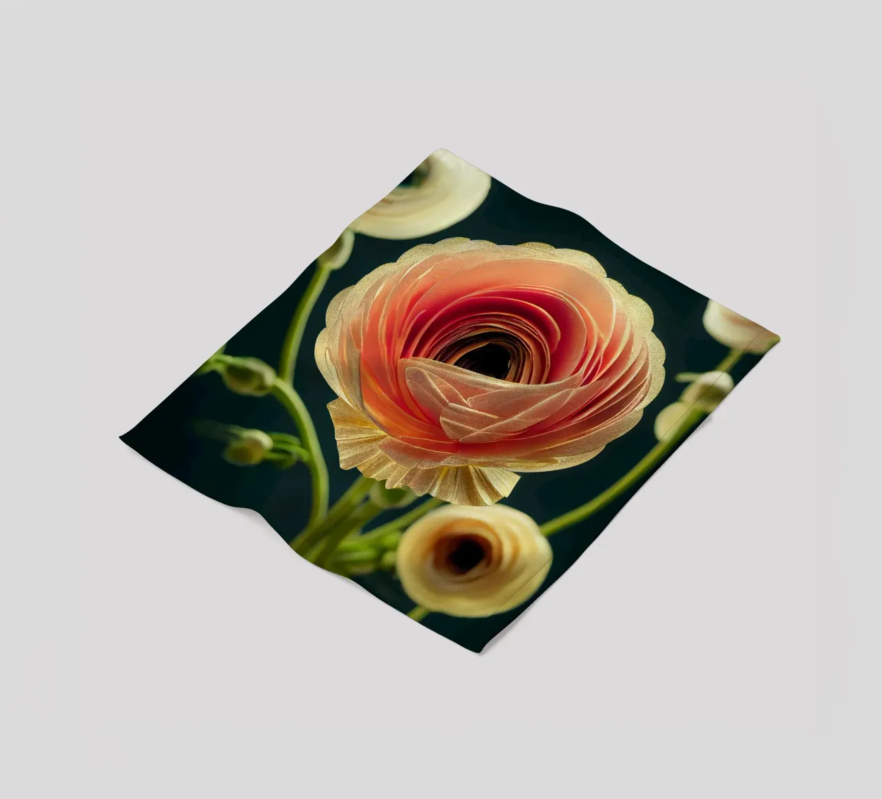 Macro fiore di ranuncolo coperta in pile da Bold Blooms