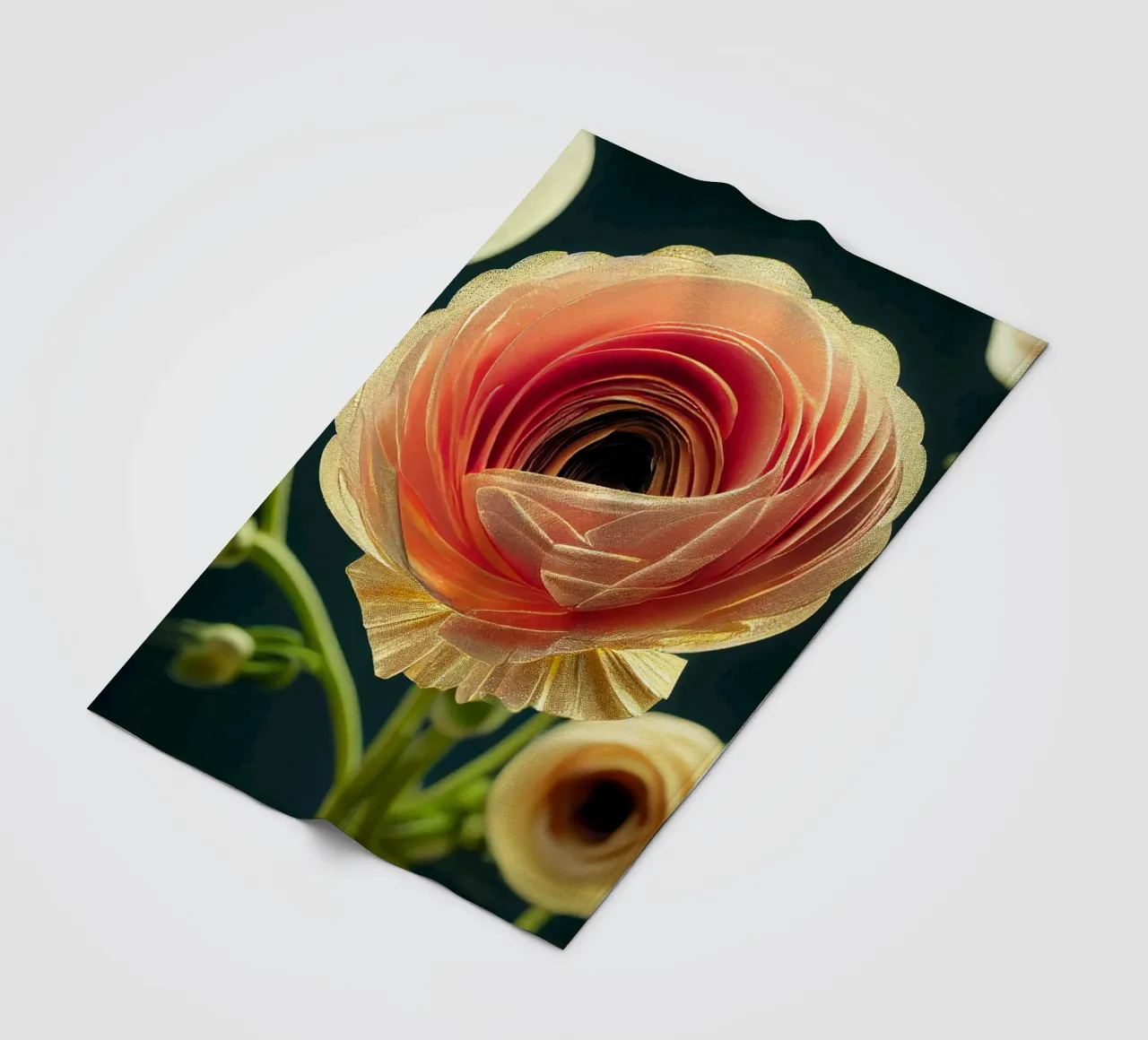 Macro fiore di ranuncolo coperta in pile da Bold Blooms