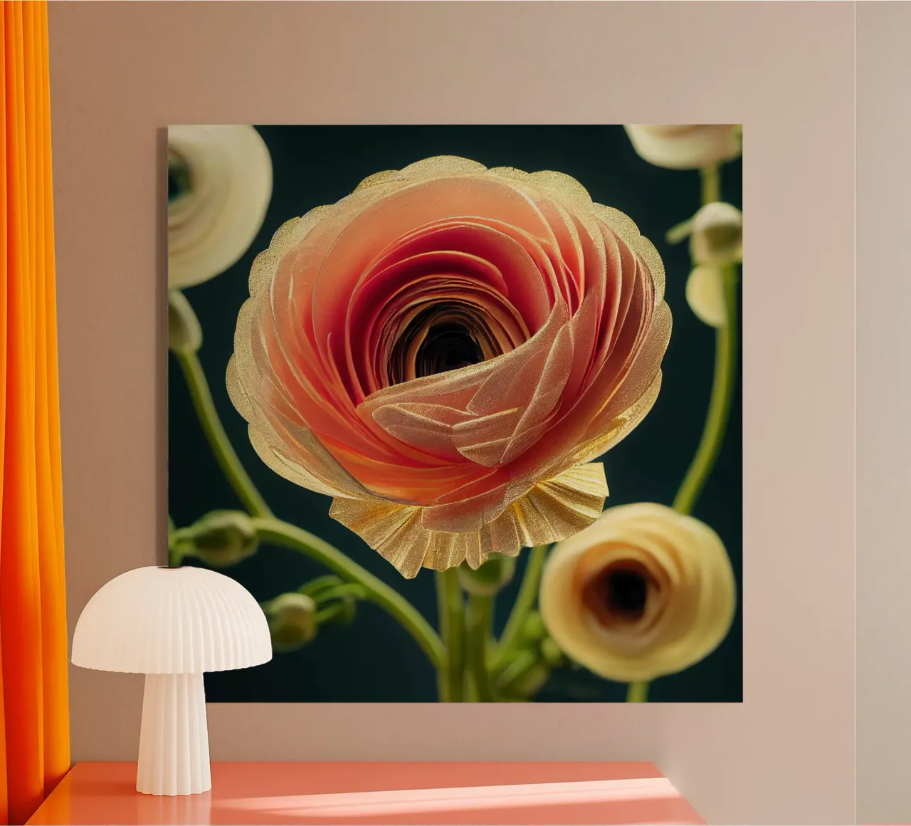 Macro fiore di ranuncolo plexiglass da Bold Blooms