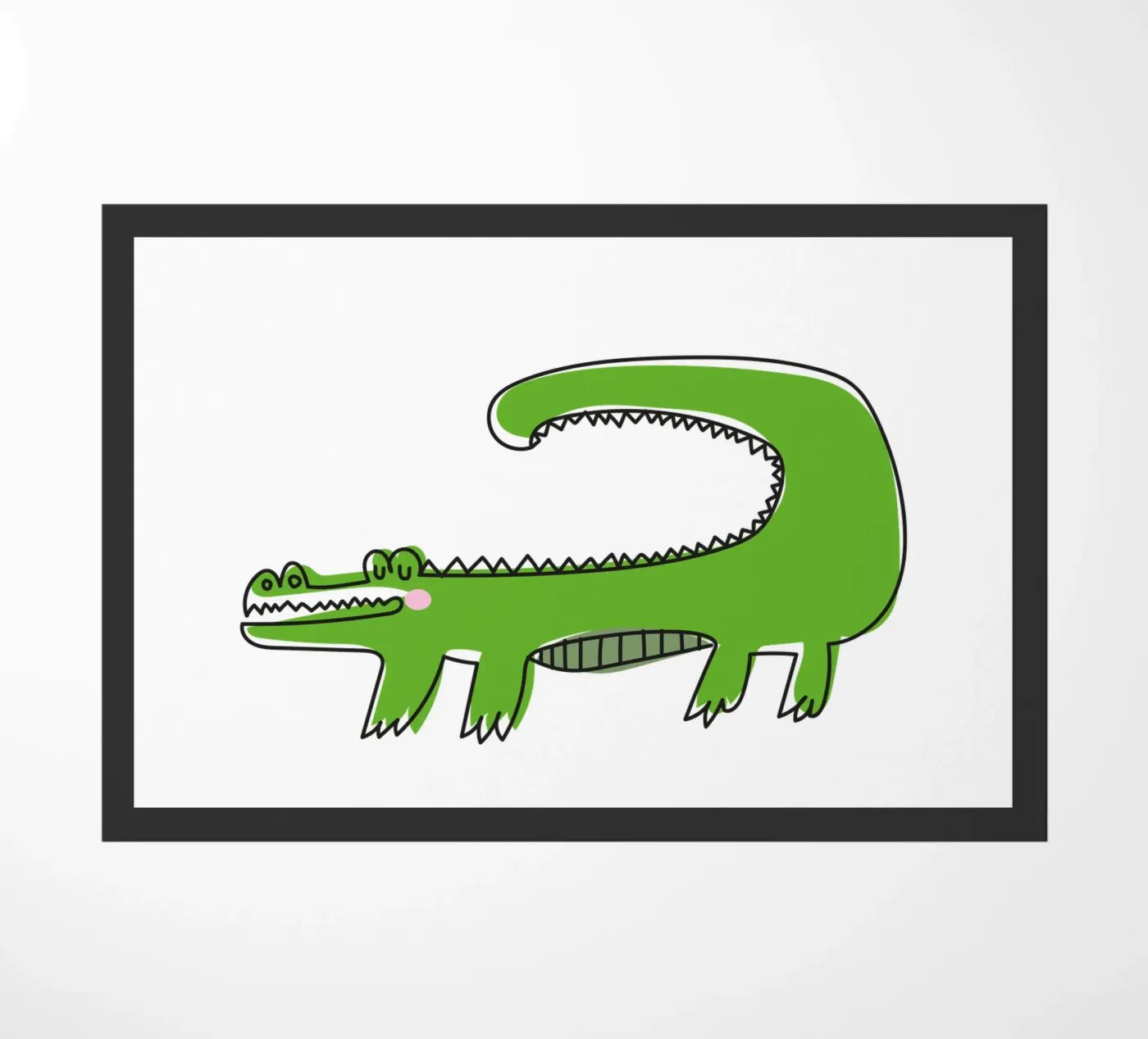 Krokodil doormat by Brushmeetspaper